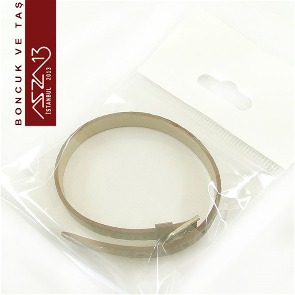 Gerçek Deri 1,5x8 mm / 22,5 cm Kahverengi Klipsli Bileklik Kayışı
