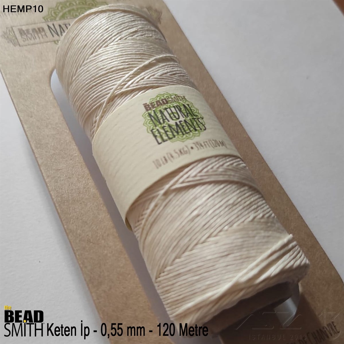 İp - Doğal Keten - 0,55 mm - Renksiz - 120 Metre 
