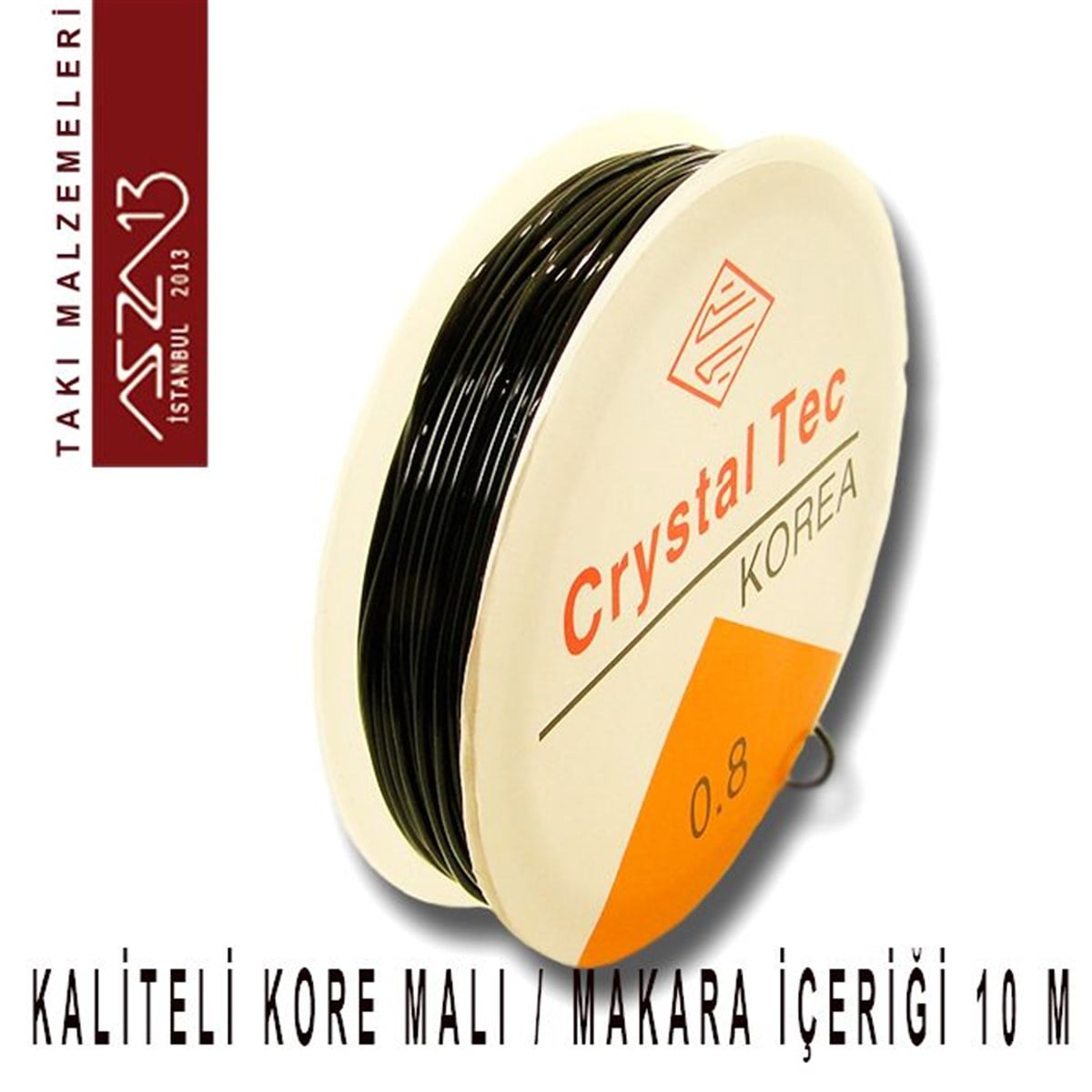 Esnek Silikon 0,80 mm Siyah Misina / Paket İçeriği 10  m