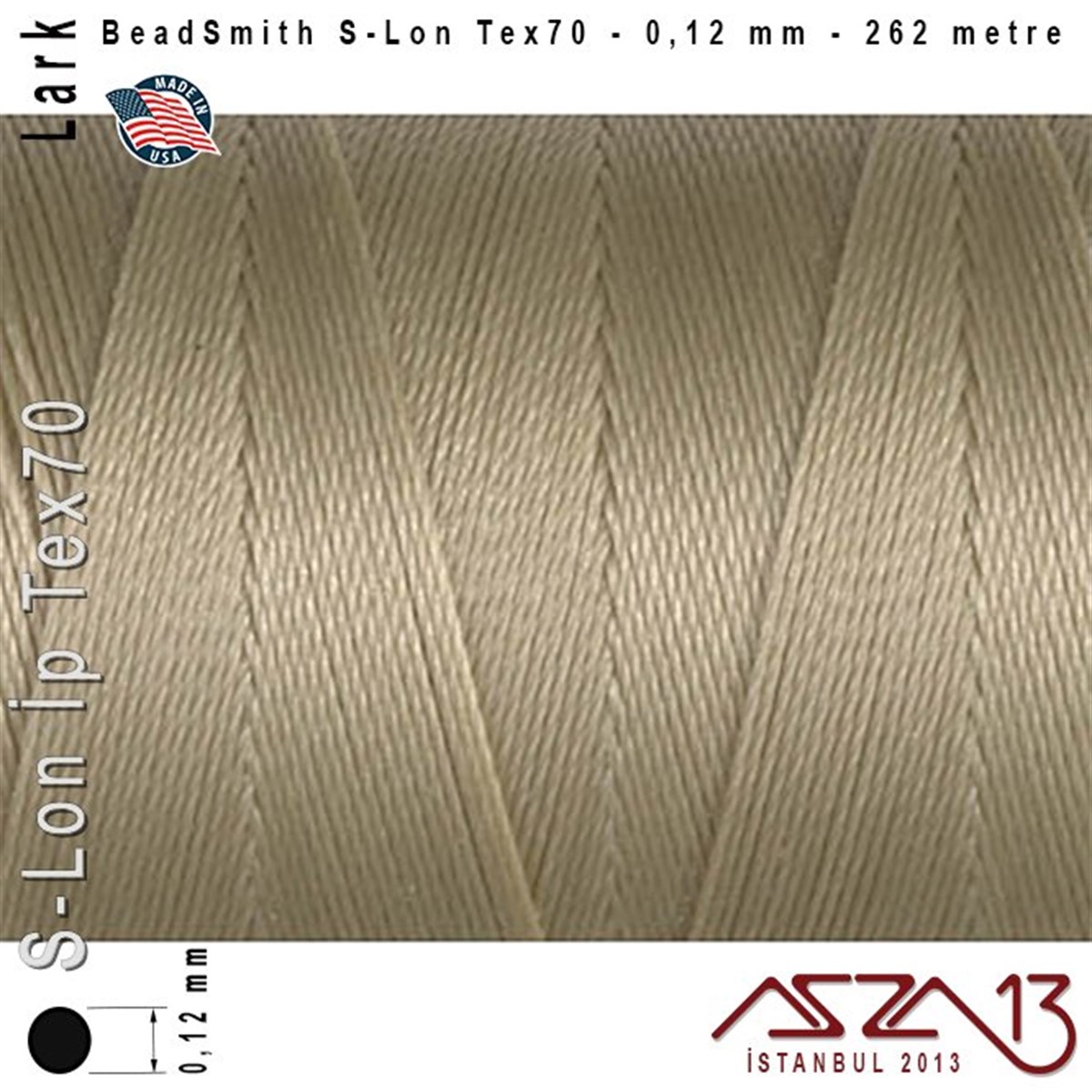 S-Lon Tex70 Micro - Lark - Sarıyeşil - 0,12 mm Kalınlıkta İp / 262 metre