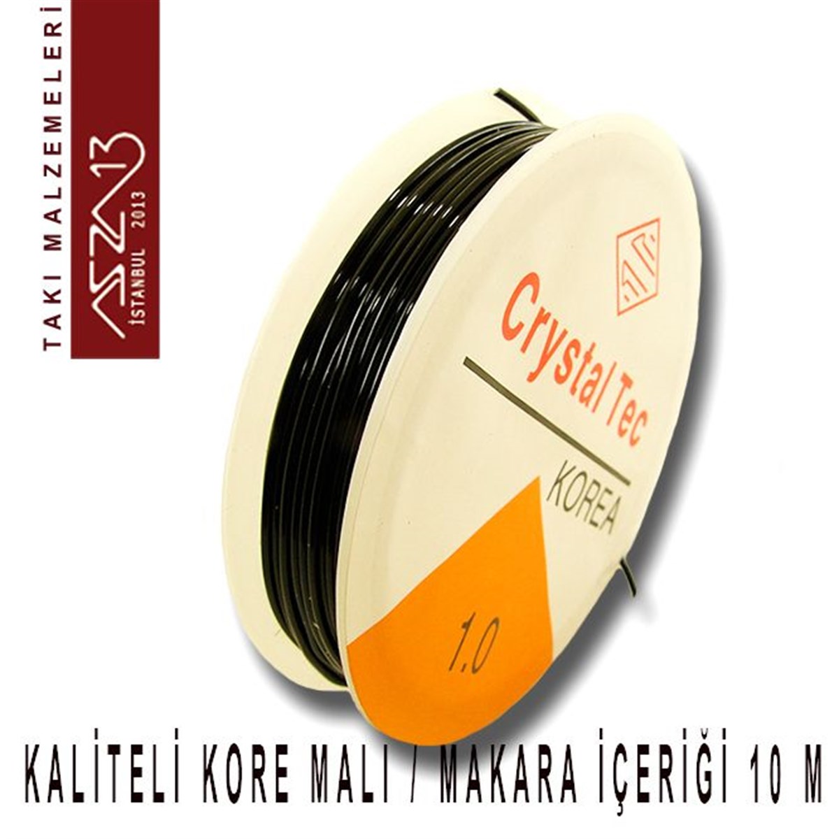 Esnek Silikon 1,00 mm Siyah Misina / Paket İçeriği 10 m