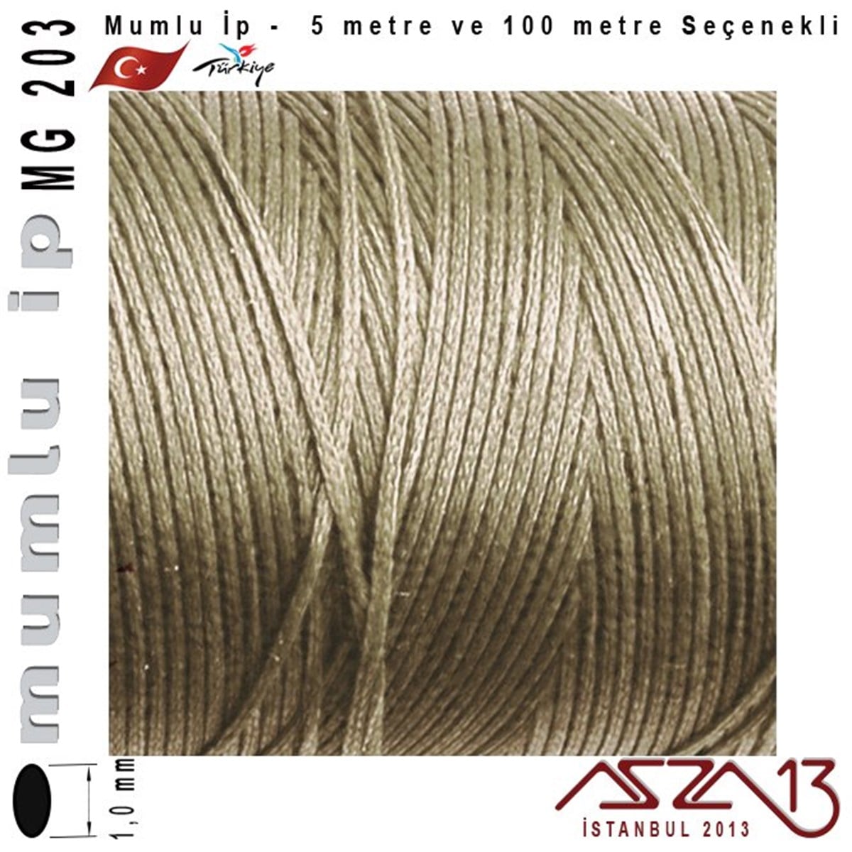 MG 203, Megafil Extra Mumlu İp - 1,0 mm Kalınlıkta / 5 veya 100 metre