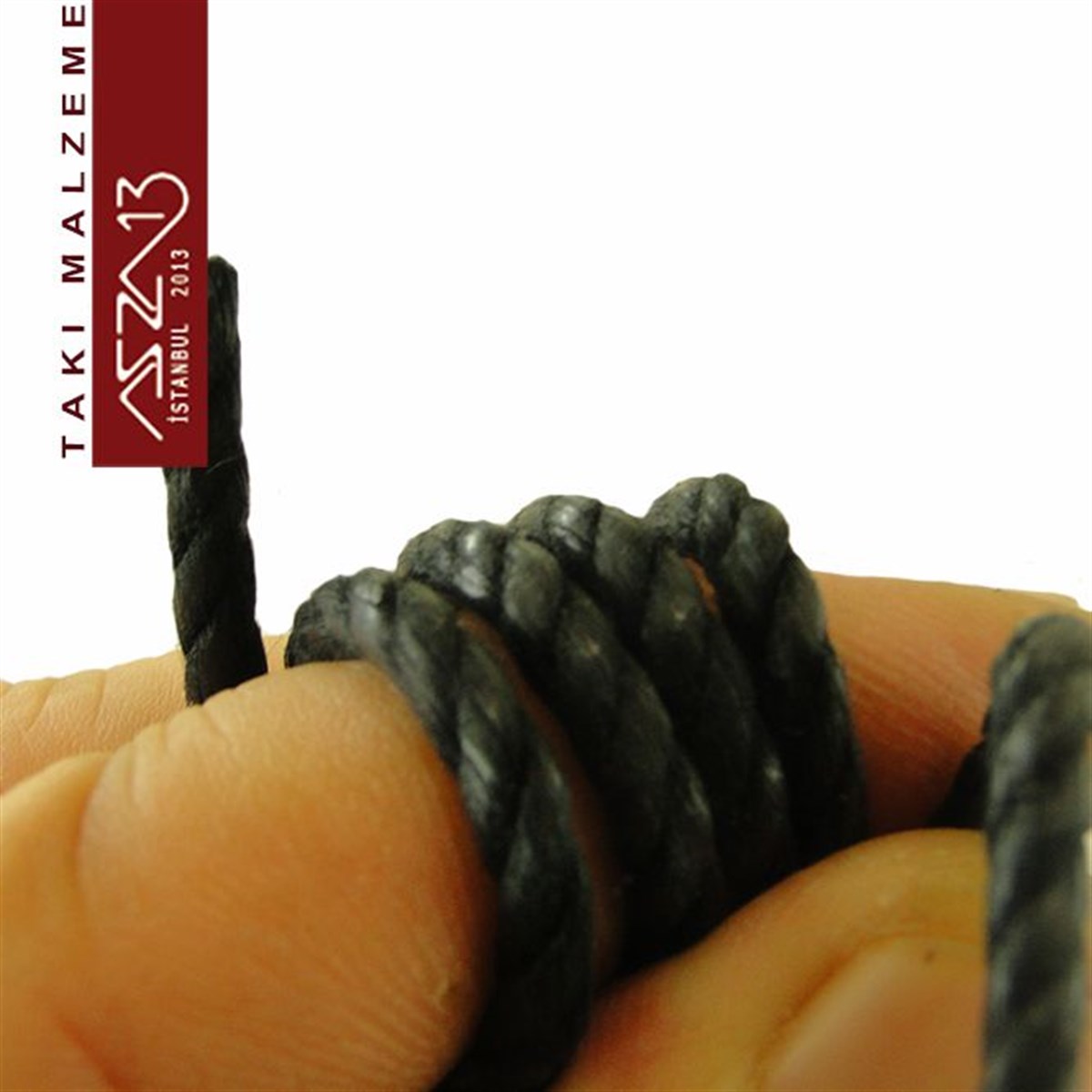 Doğal Pamuk, 3,50 mm Parlatılmış Siyah Helix Kordon / Paket İçeriği 1 m