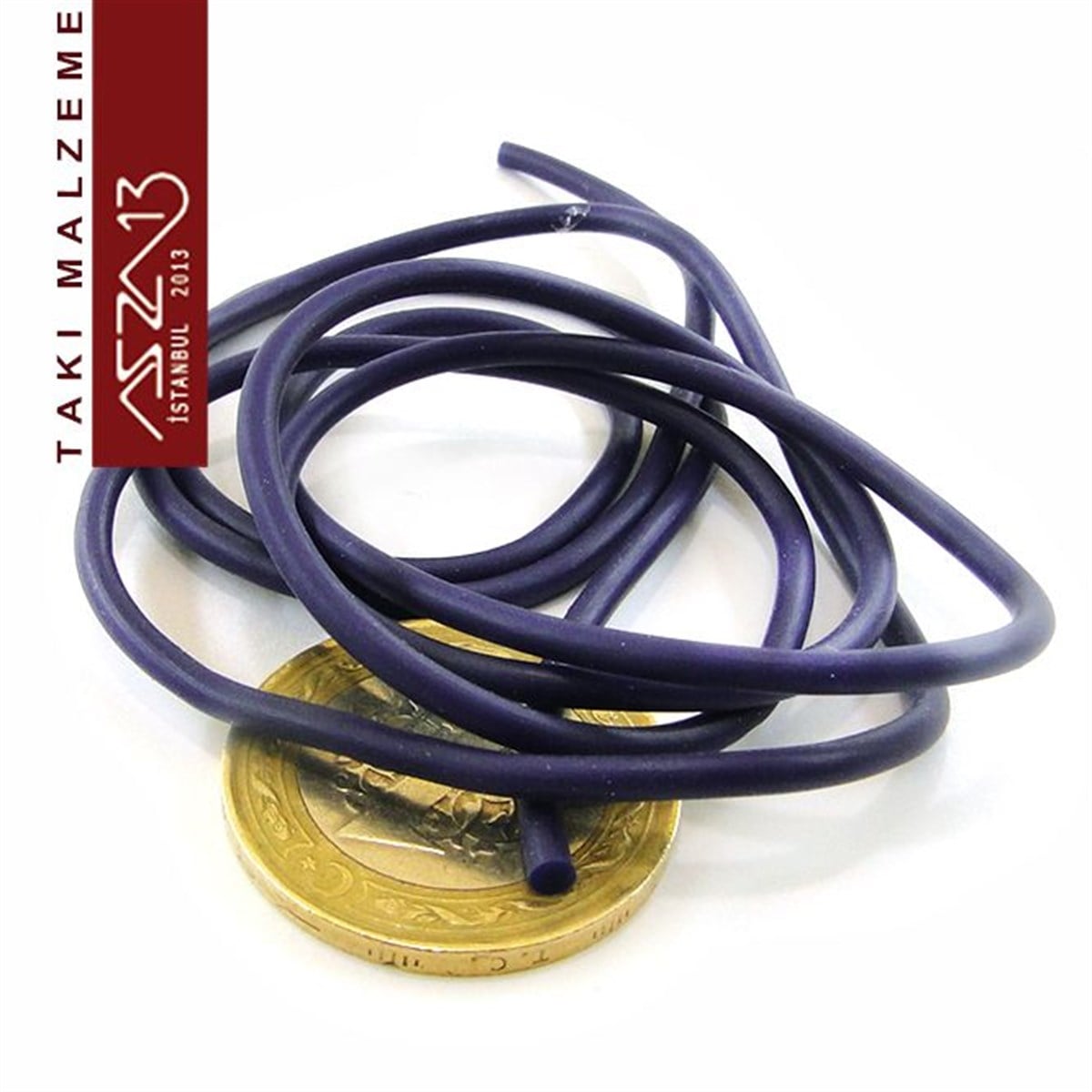 Lacivert 2,00 mm Kauçuk Esnek Kordon / Paket İçeriği 1 m