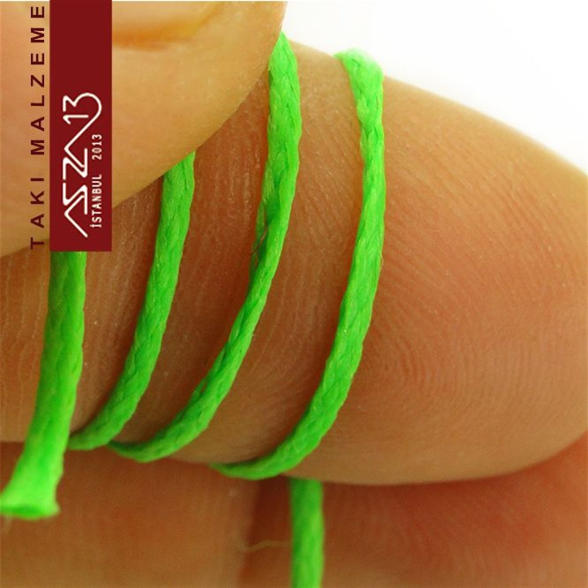 Yeşil Mumlu İp - 1,2 mm Kalınlıkta / 5 metre