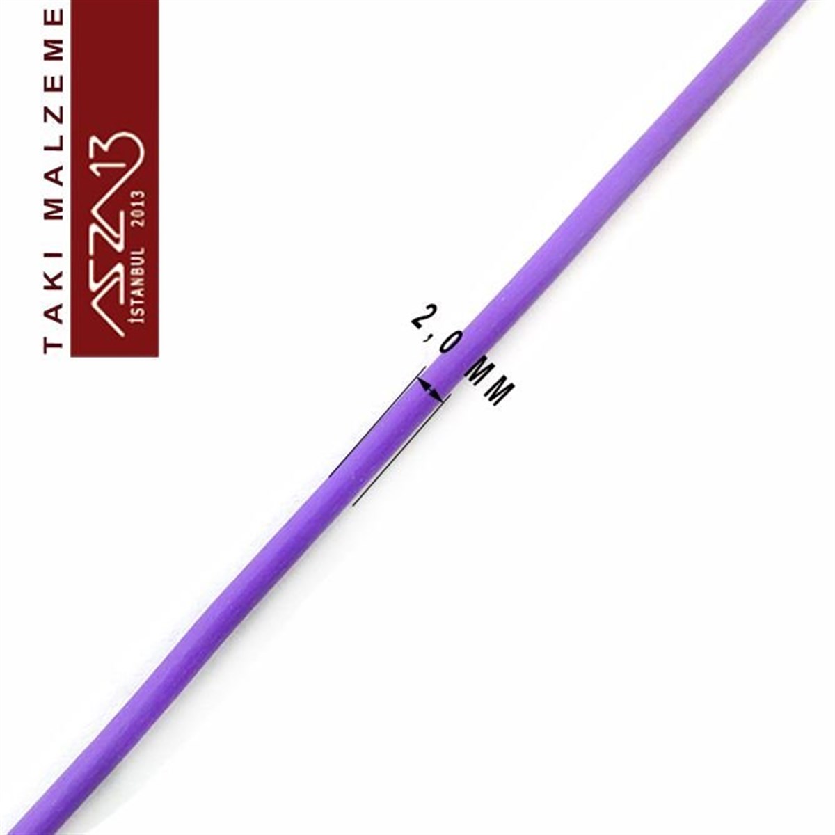 Neon Mor 2,00 mm Kauçuk Esnek Kordon / Paket İçeriği 1 m