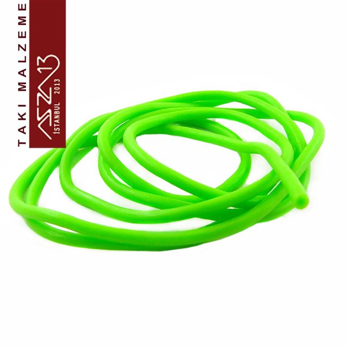 Neon Yeşil 2,00 mm Kauçuk Esnek Kordon / Paket İçeriği 1 m