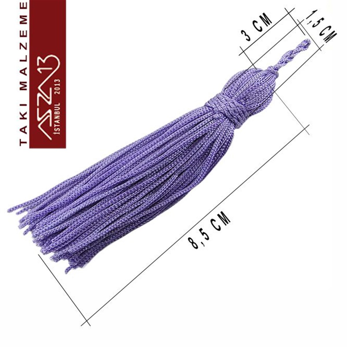 Eflatun 12 cm Püskül / Paket İçeriği 2 Adet