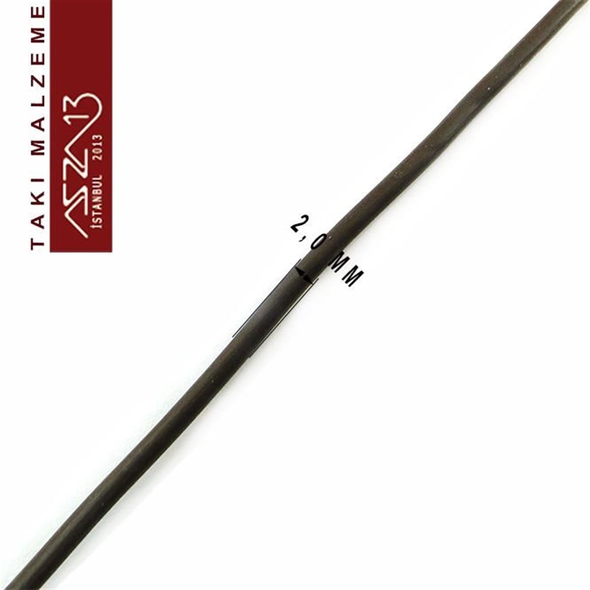 Kahverengi 2,00 mm Kauçuk Esnek Kordon / Paket İçeriği 1 m