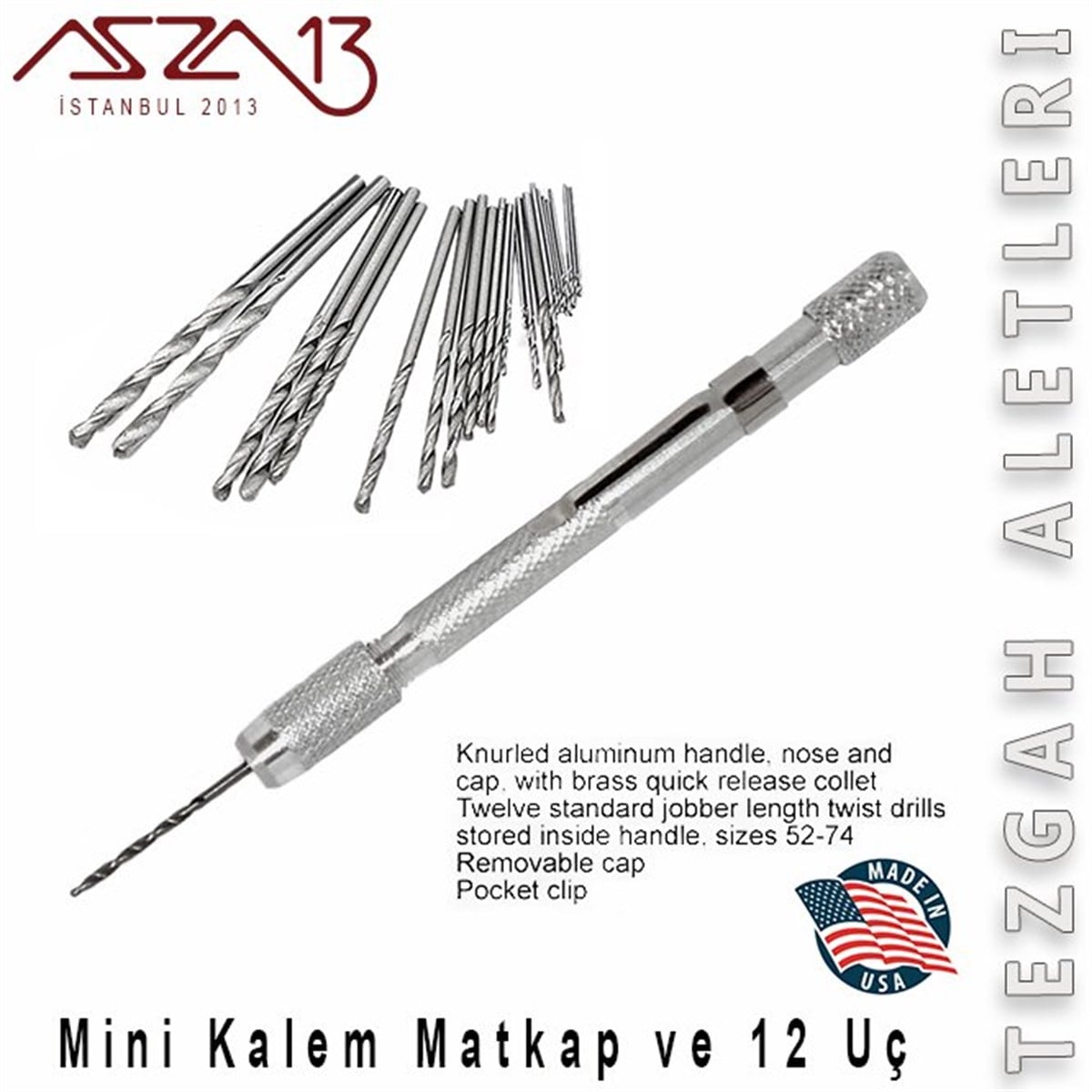 Mini Kalem Matkap Seti (12 Uç)