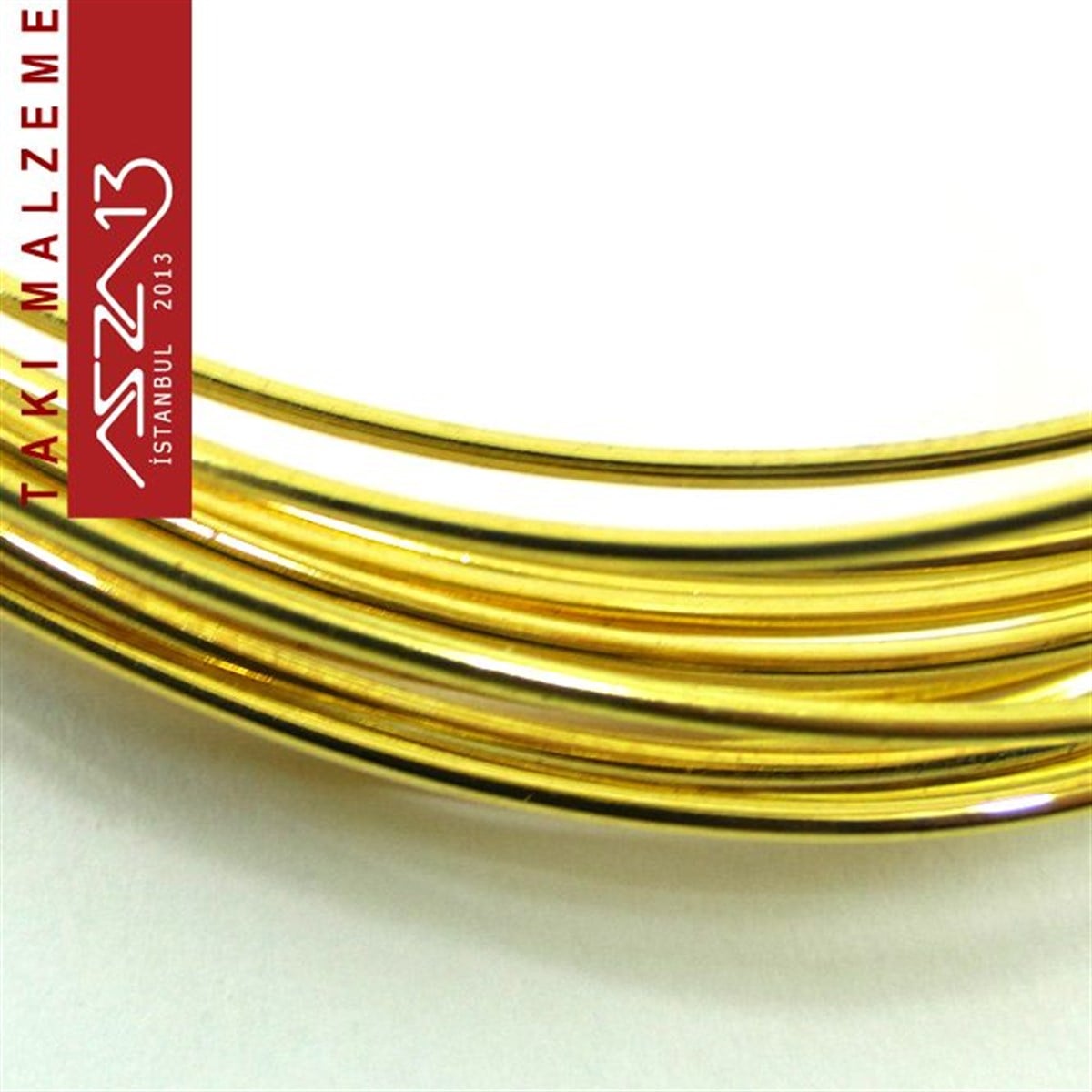 Altın Rengi Kaplamalı 3,0 m Uzunluğunda 50 Mikron (0,50 mm) Yumuşak Pirinç Tel / Paket İçeriği 1 Adet