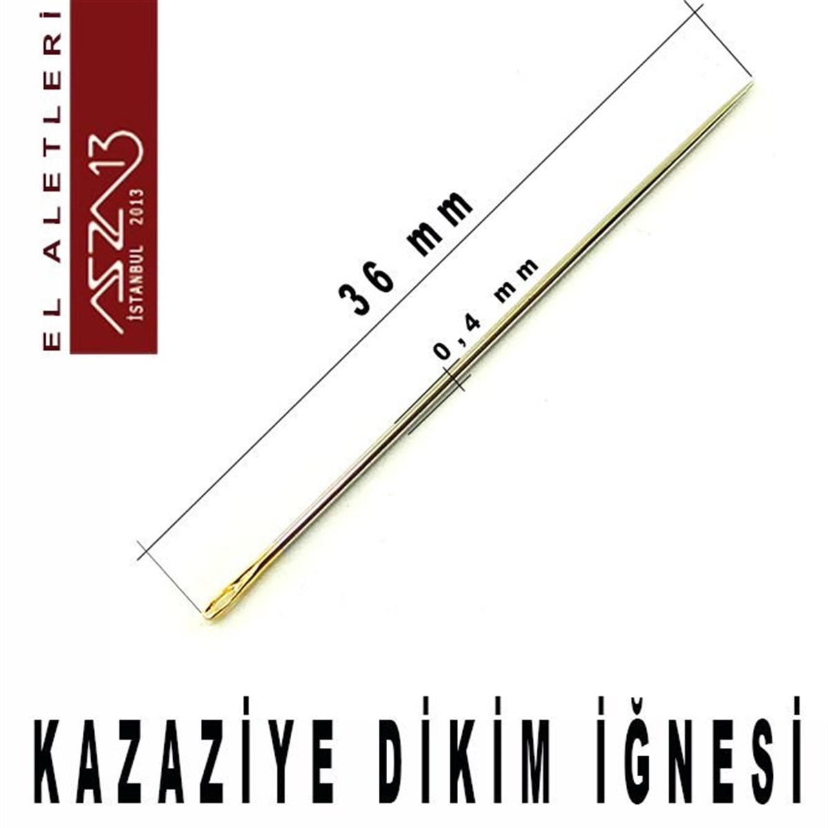İğne - Çelik, No.4 - 35 mm / 20 Adet