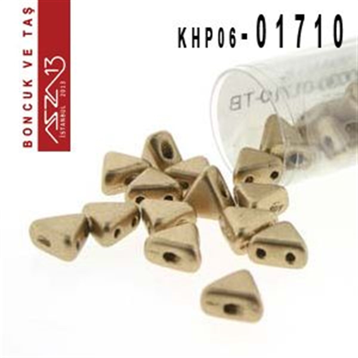 Kheops Par Puca 6 mm Mat Light Gold (Mat Açık Altın) Boncuk (01710) / Paket İçeriği 65 Adet (9 Gr)