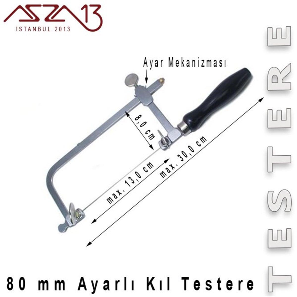 Herkules Alman Kıl Testere, 80 mm, Ayarlı
