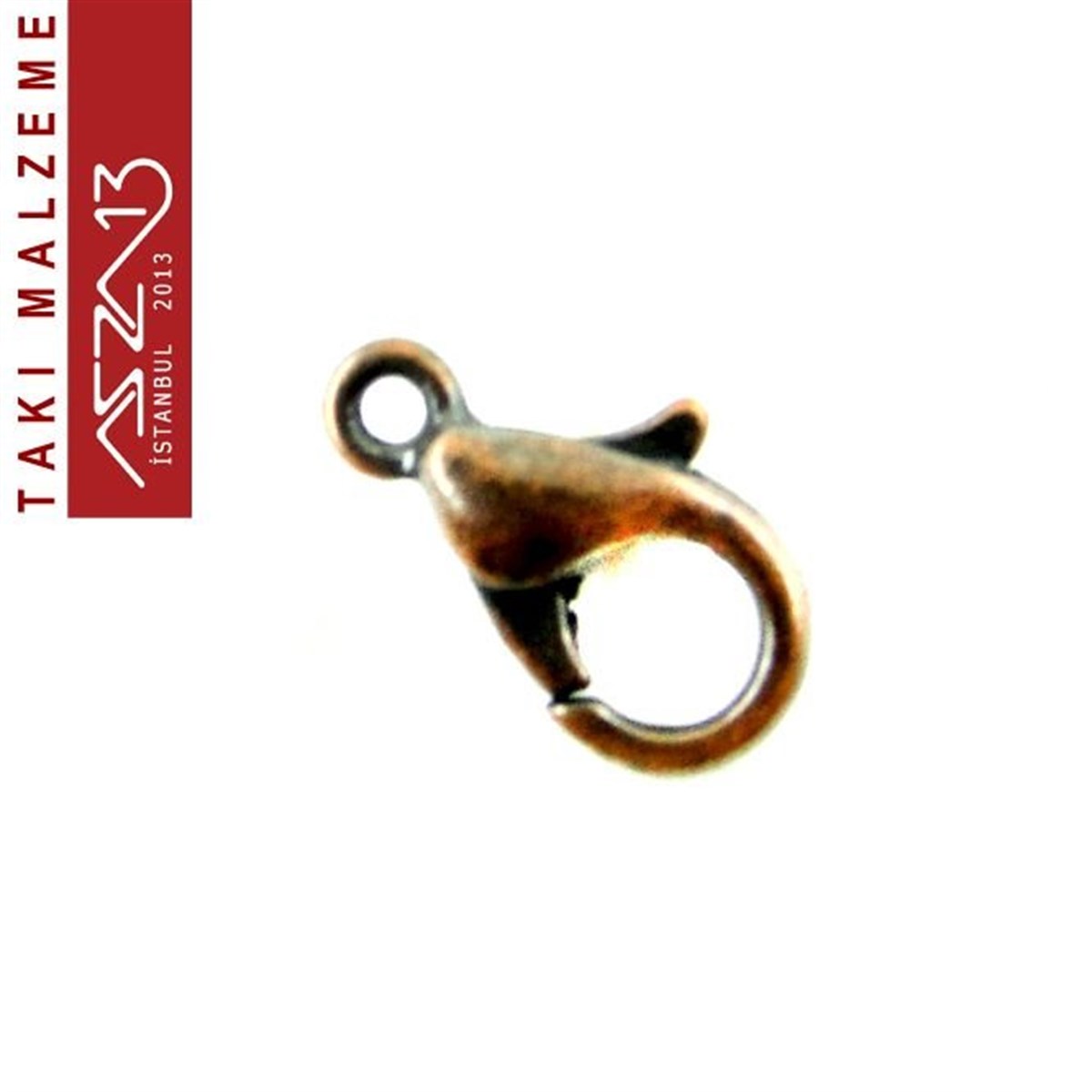 Antik Bakır Kaplamalı, 0.5x1.0 cm Düz Yüzeyli, Damla (Armut) Şekilli, Kilit / Paket İçeriği 20 Adet