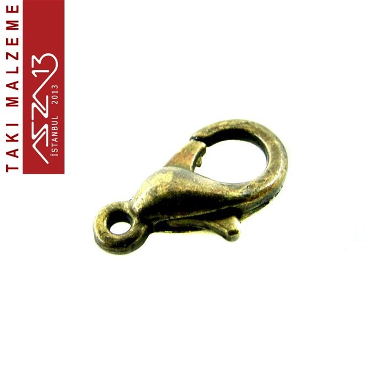 Antik Pirinç Kaplamalı, 0.5x1.0 cm Düz Yüzeyli, Damla (Armut) Şekilli, Kilit / Paket İçeriği 20 Adet
