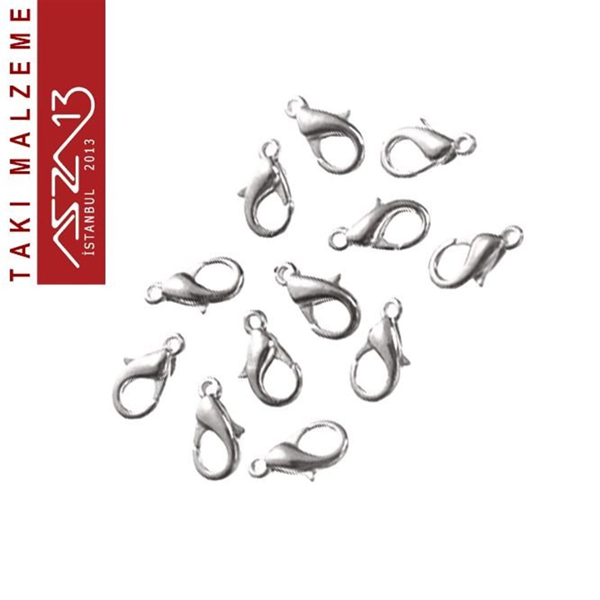Nikel Kaplamalı, 0.6x1.2 cm Düz Yüzeyli, Damla (Armut) Şekilli, Kilit / Paket İçeriği 20 Adet