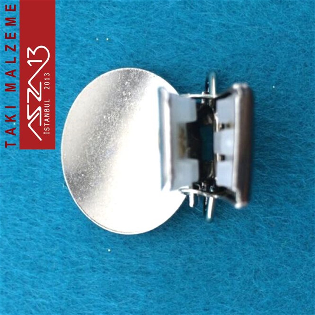 Yuvarlak Emzik Klipsi (Taş, Boncuk v.b Yapıştırabilir) / Paket içeriği 2 Adet