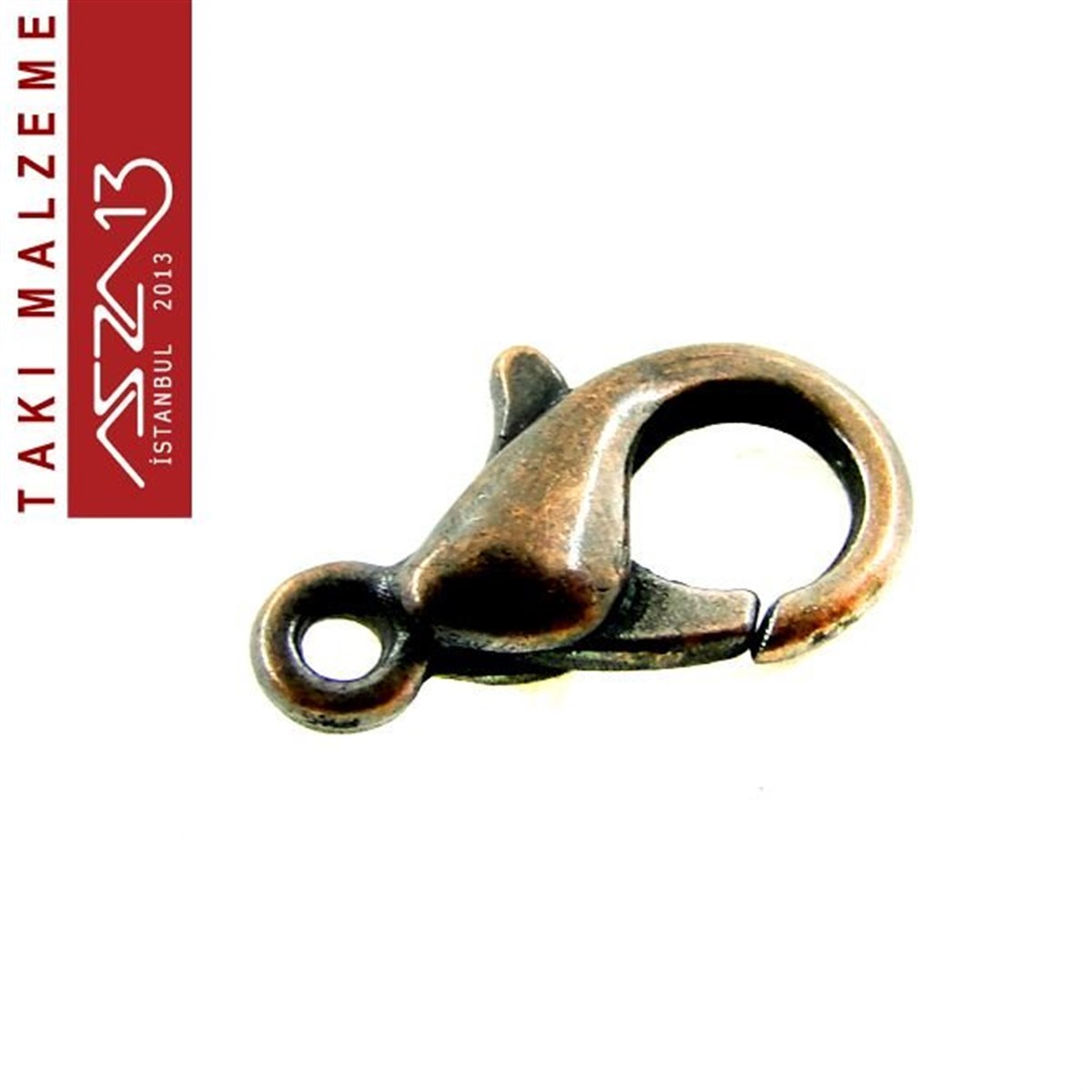 Antik Bakır Kaplamalı, 0.5x1.0 cm Düz Yüzeyli, Damla (Armut) Şekilli, Kilit / Paket İçeriği 20 Adet