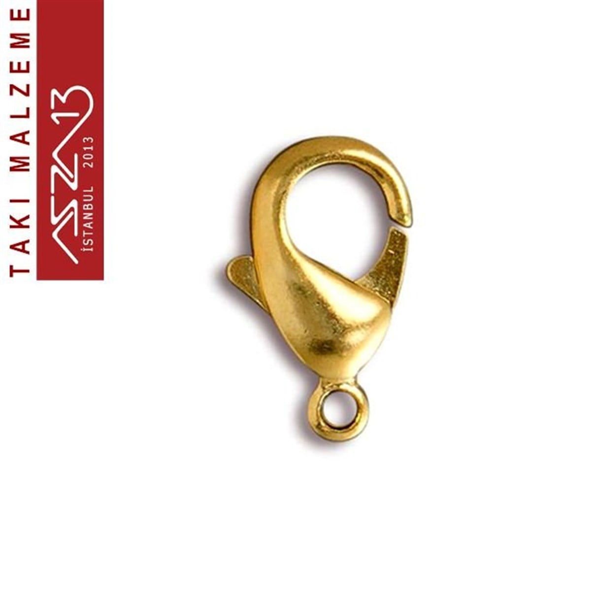Altın Kaplamalı, 0.5x1.0 cm Düz Yüzeyli, Damla (Armut) Şekilli, Kilit / Paket İçeriği 20 Adet