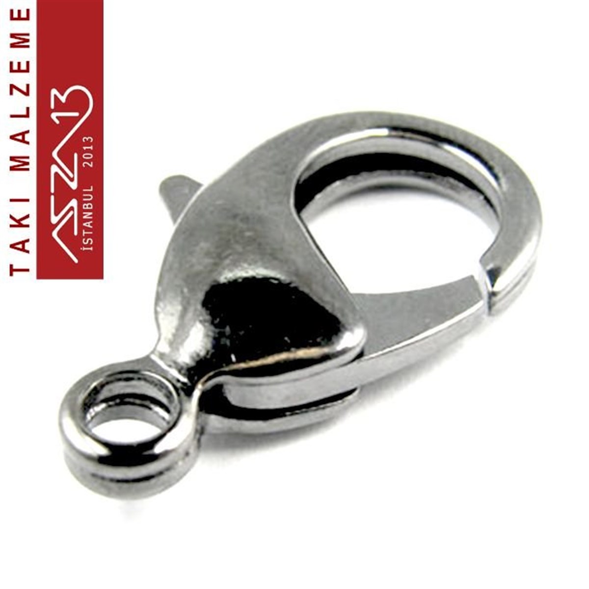 Siyah Nikel Kaplamalı Freenickel - 0.6x1.2 cm - Damla Kilit (Klips) / 20 Adet