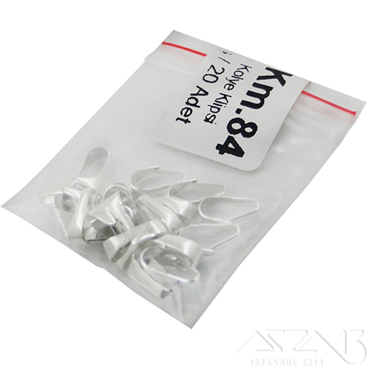 Kolye Klipsi / Gümüş Kaplama / 9,5 mm / 20 Adet