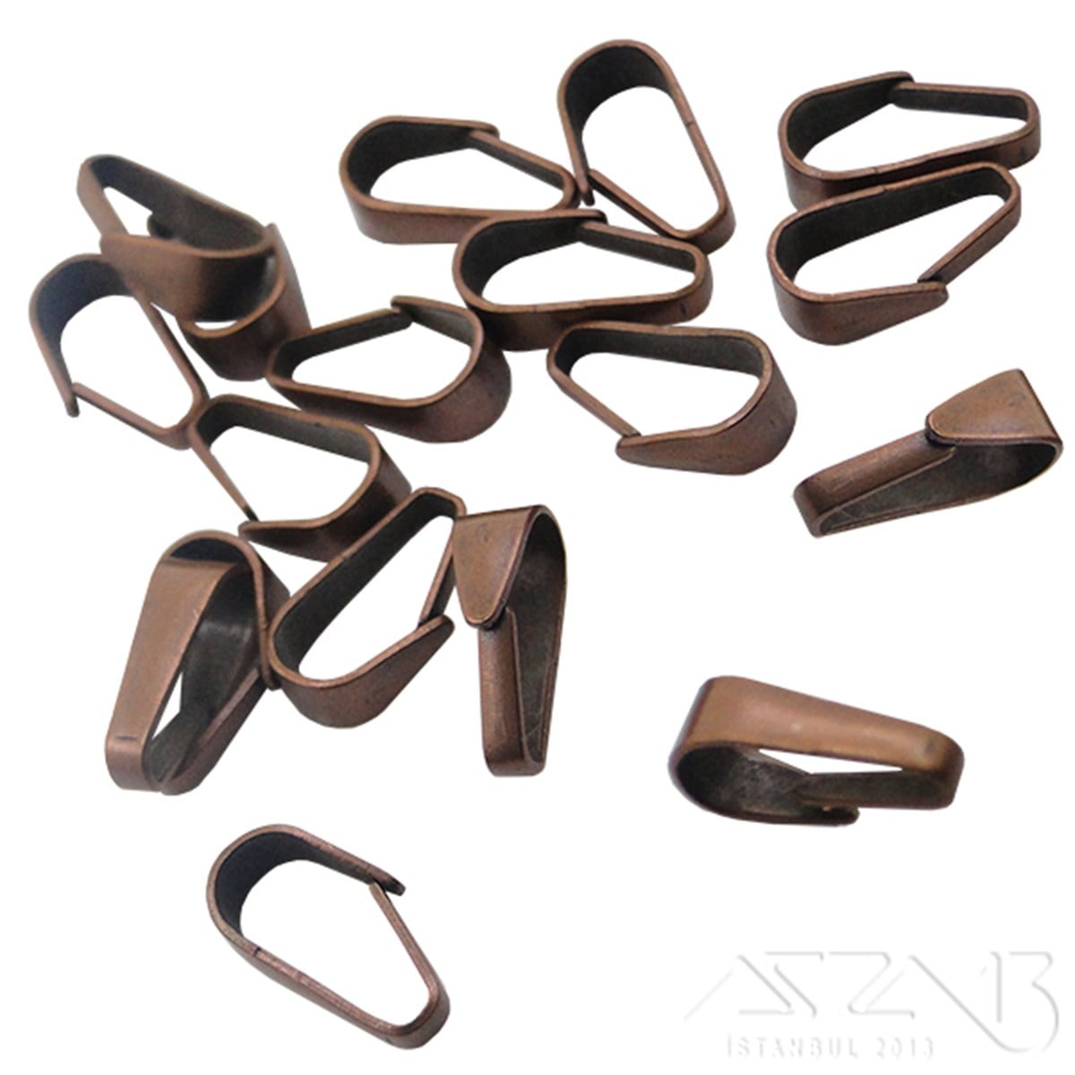 Kolye Klipsi / Antik Bakır Kaplama / 9,5 mm / 20 Adet
