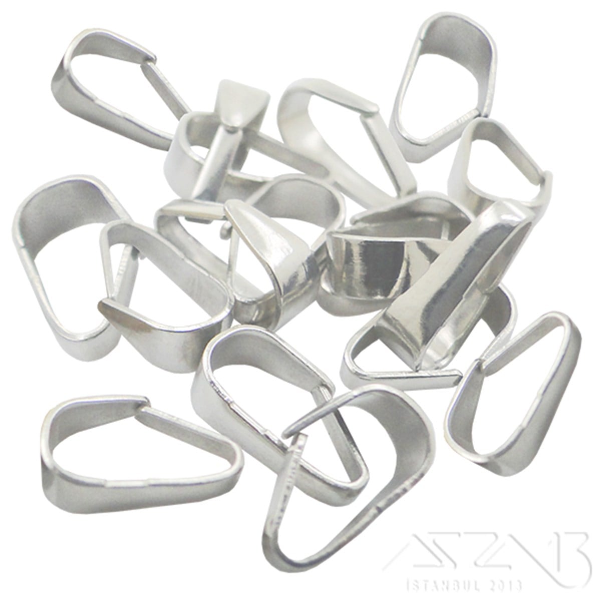 Kolye Klipsi / Gümüş Kaplama / 9,5 mm / 20 Adet