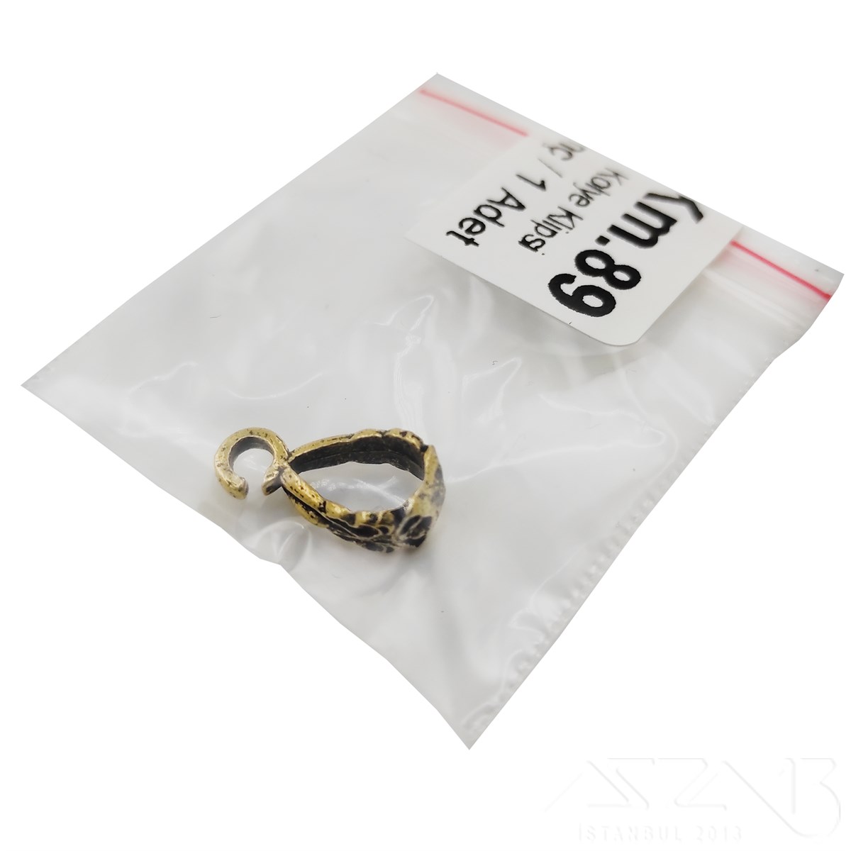 Kolye Klipsi / Antik Pirinç Kaplama / 17 mm / 1 Adet