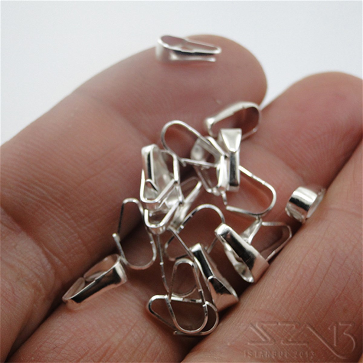 Kolye Klipsi / Gümüş Kaplama / 9,5 mm / 20 Adet