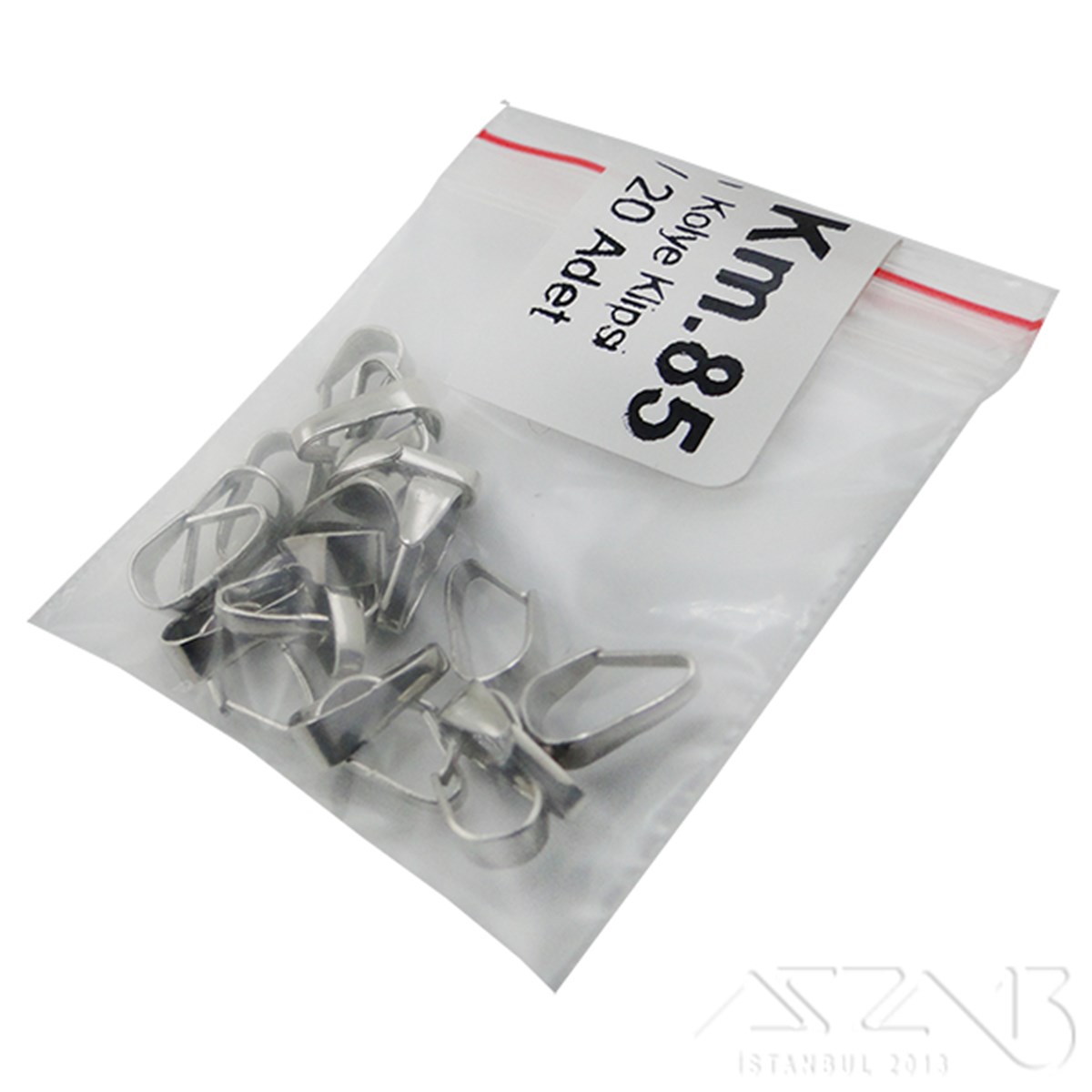 Kolye Klipsi / Nikel Kaplama / 9,5 mm / 20 Adet