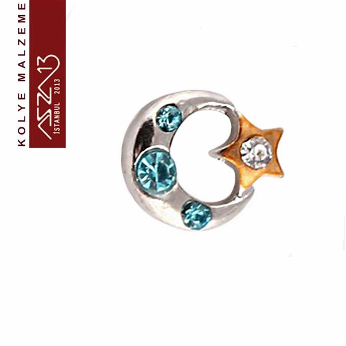 Locket Malzemesi Ay Yıldız 10x8 mm