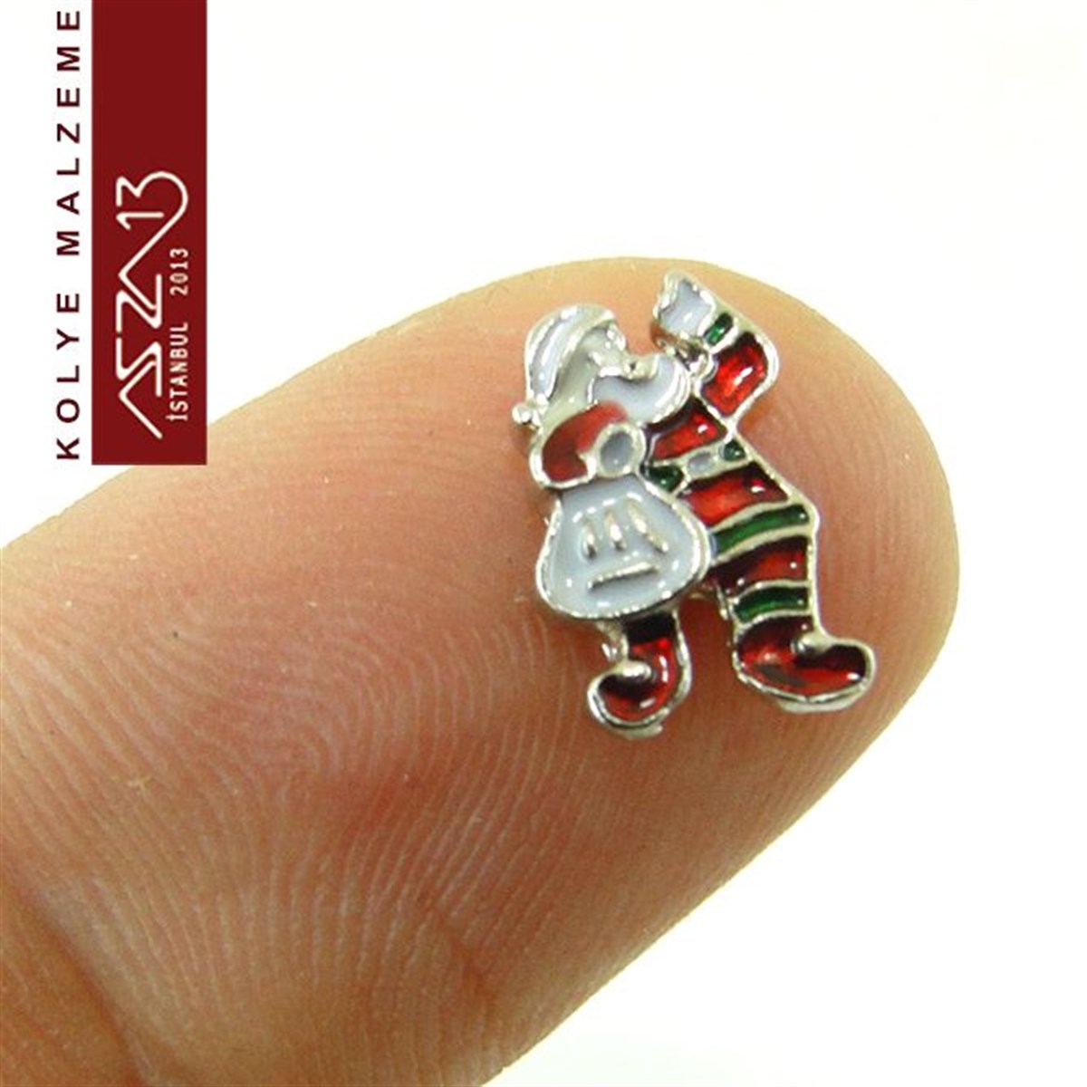 Locket Malzemesi Noel Baba 12x8 mm