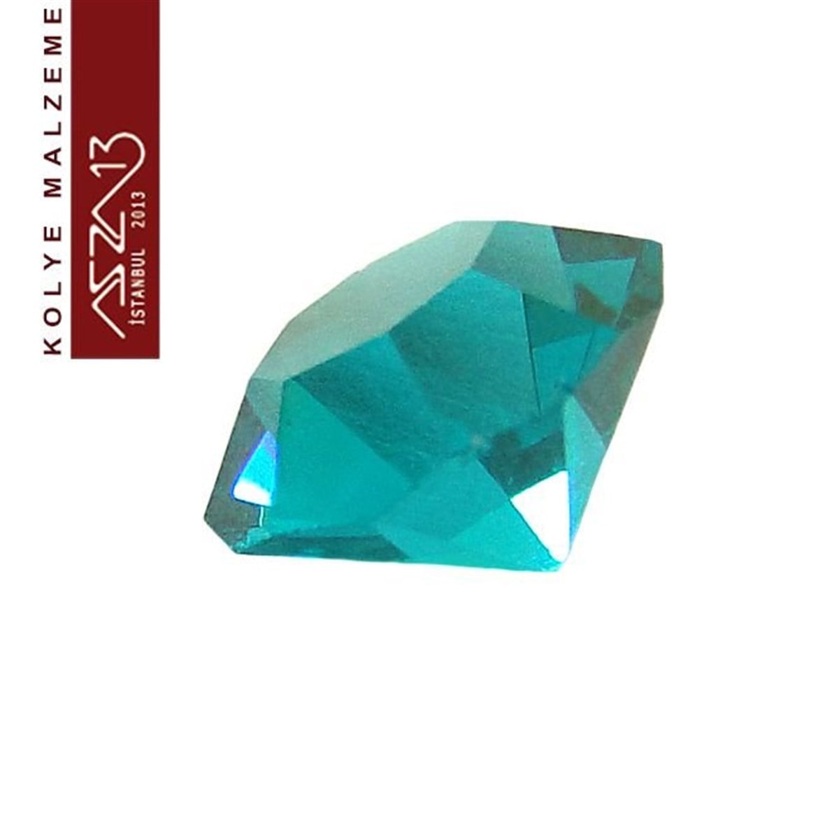Locket Malzemesi Blue Zirkon Taş 6x4 mm / Paket İçeriği 3 Adet