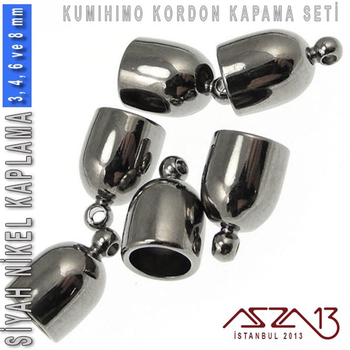Siyah Oksit Kaplamalı, 3,4,6 ve 8 mm Kapsül-Klips Kapama Seti
