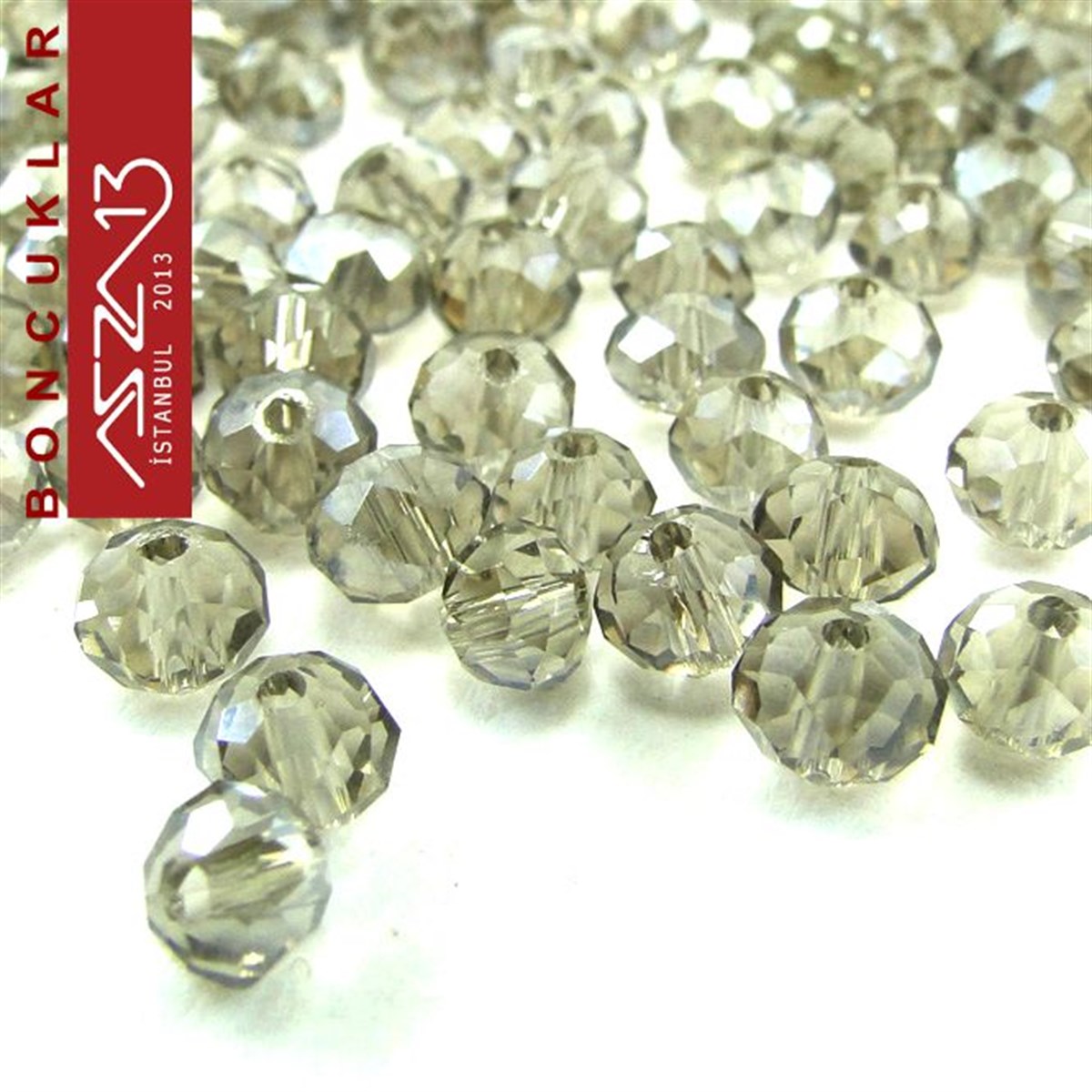 3x4 mm - Kristal - Efektli Kuartz - Rondela Boncuk / 145 Adet