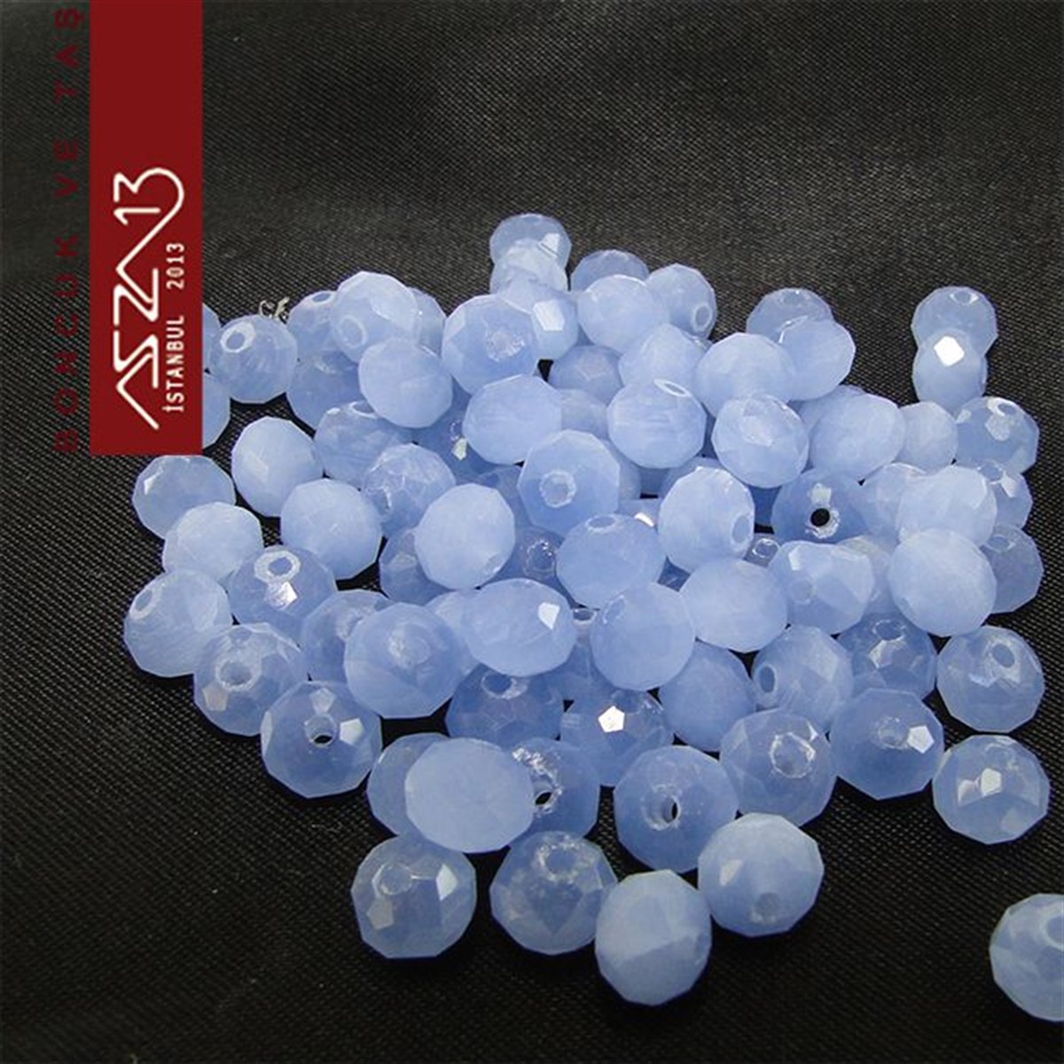 Lavanta 5x6 mm Yarı Opak Kristal Rondela Boncuk / Paket İçeriği 100 Adet
