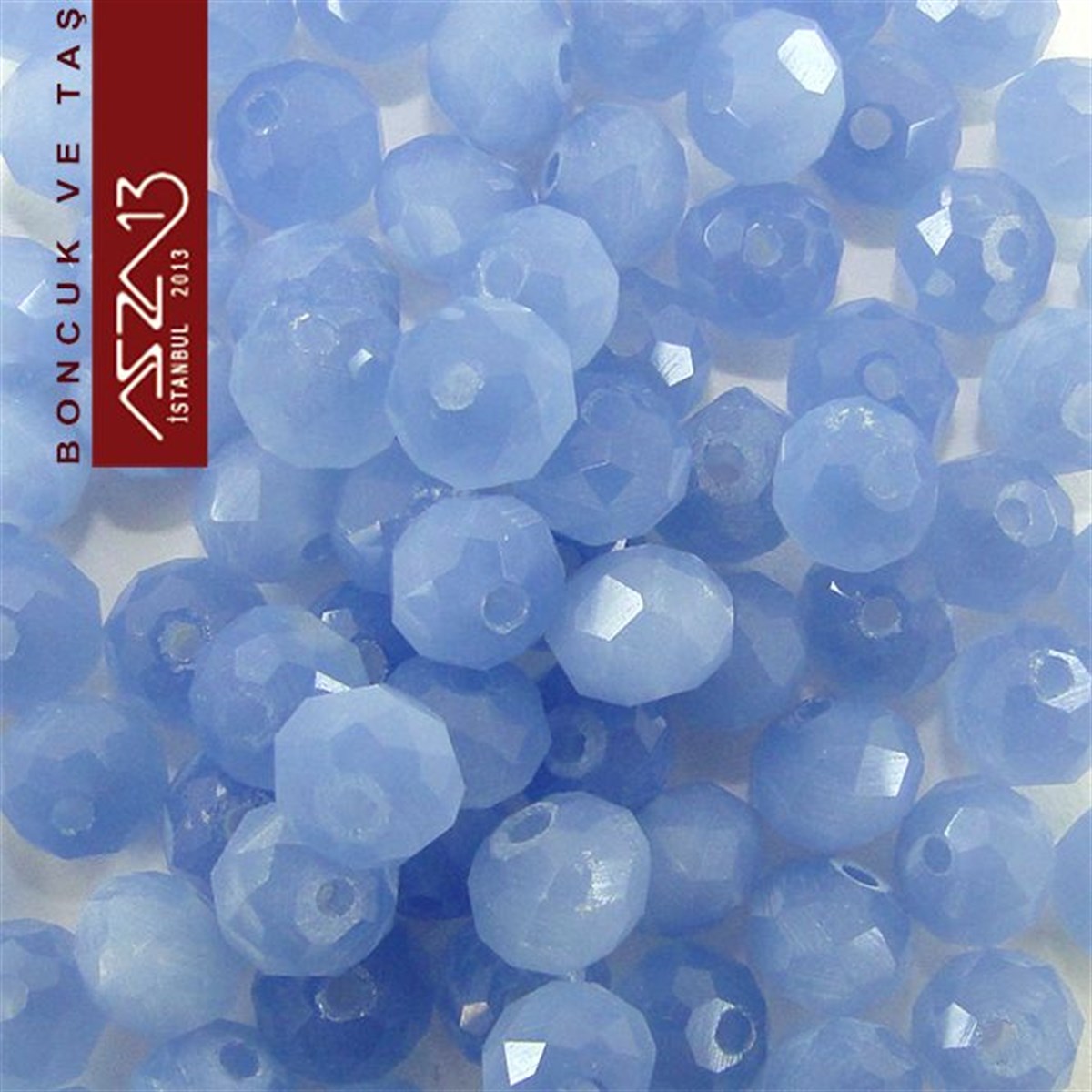 Lavanta 5x6 mm Yarı Opak Kristal Rondela Boncuk / Paket İçeriği 100 Adet