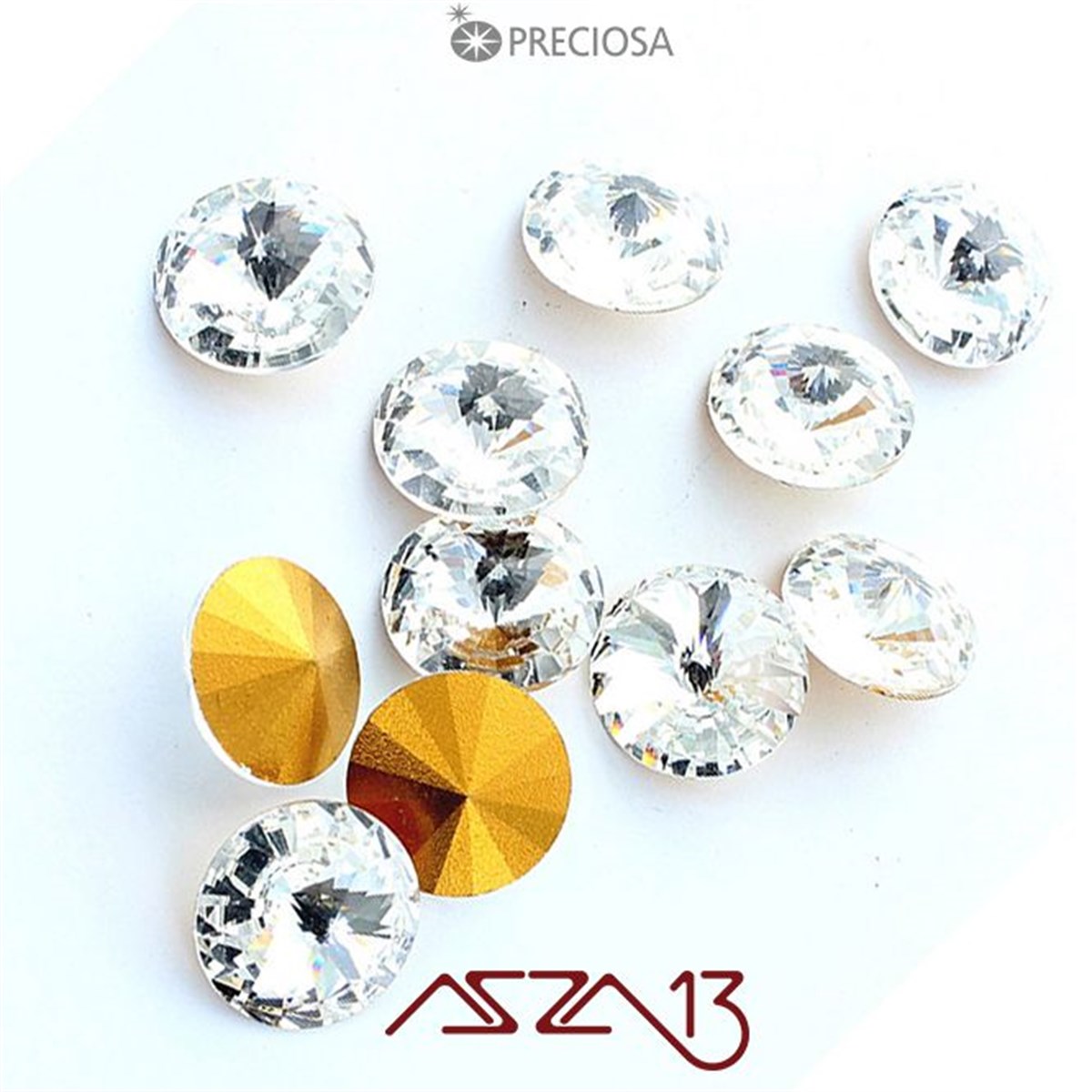 SS29 Optima (6,2 mm) Altı Sivri Crystal, Kristal Taş  / Paket İçeriği 18 Adet