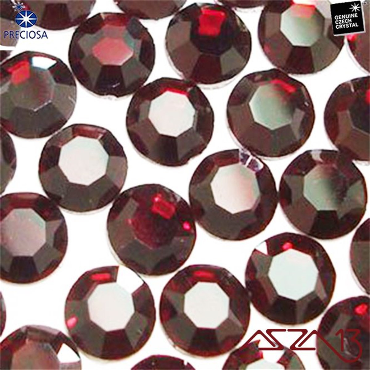 SS40 Chaton Rose (8,4 mm) Altı Düz Yapıştırma Light Garnet Kristal Taş  / Paket İçeriği 10 Adet
