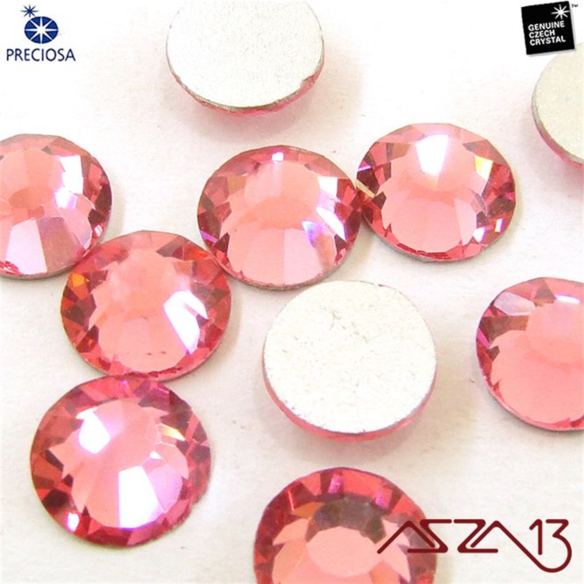 SS40 Chaton Rose (8,4 mm) Altı Düz Yapıştırma Rose Kristal Taş  / Paket İçeriği 10 Adet