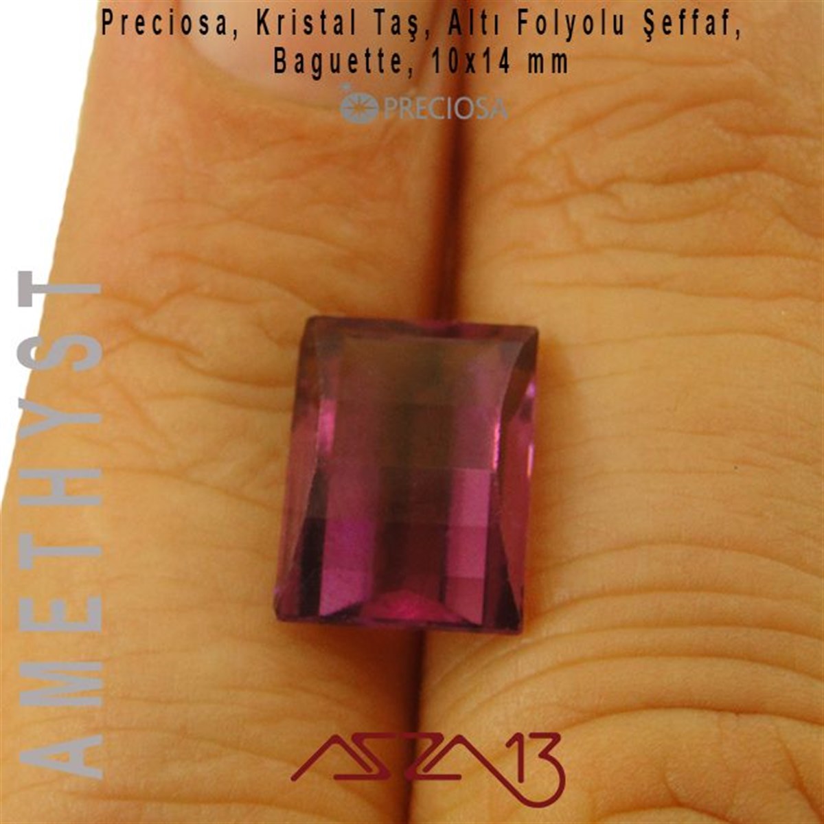 Ametis 10x14 mm Baget Kristal Taş / Paket İçeriği 1 Adet