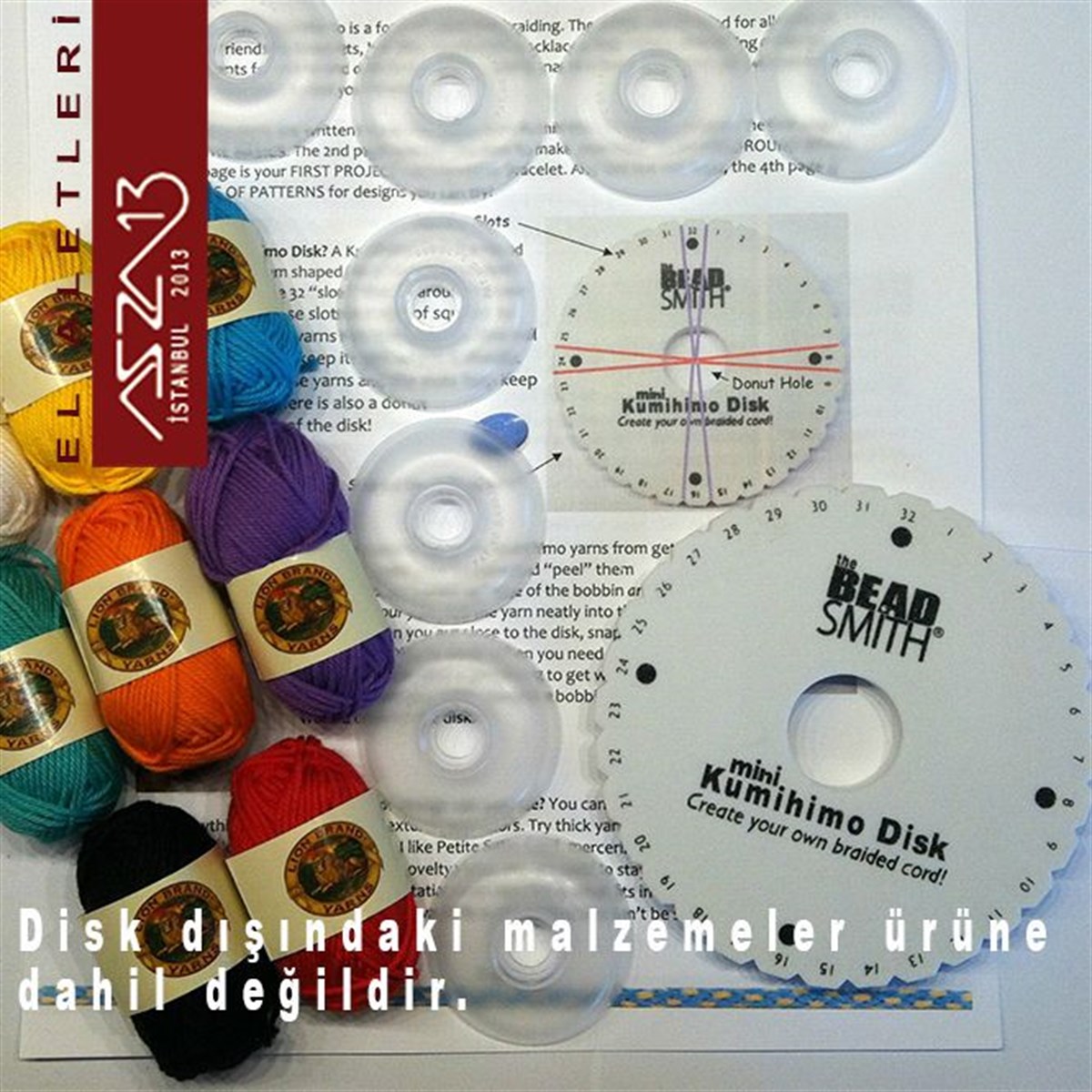 Mini Kumihimo Yuvarlak Disk (İp Örme Aparatı)