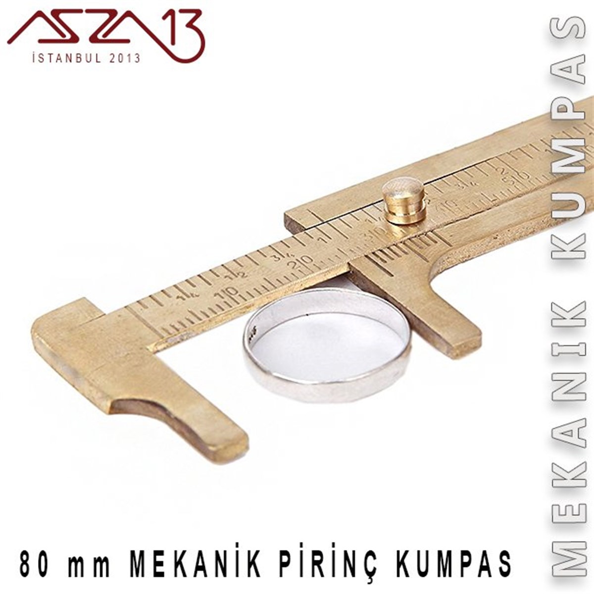 Pirinç Mini Mekanik Kumpas 80 mm