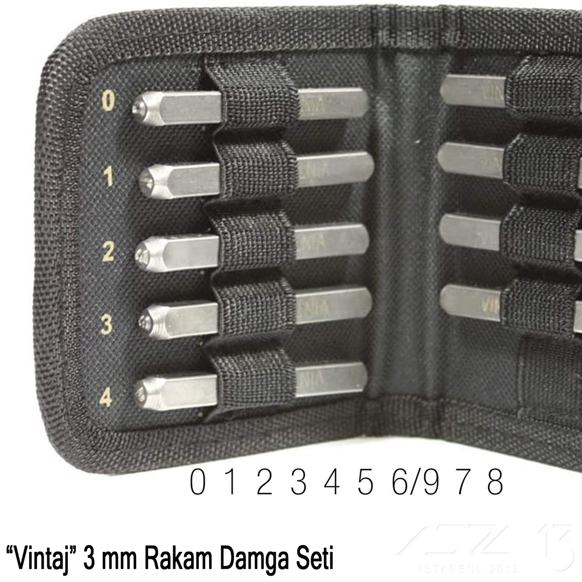 Damga Seti - Rakam - Vintaj - 3 mm