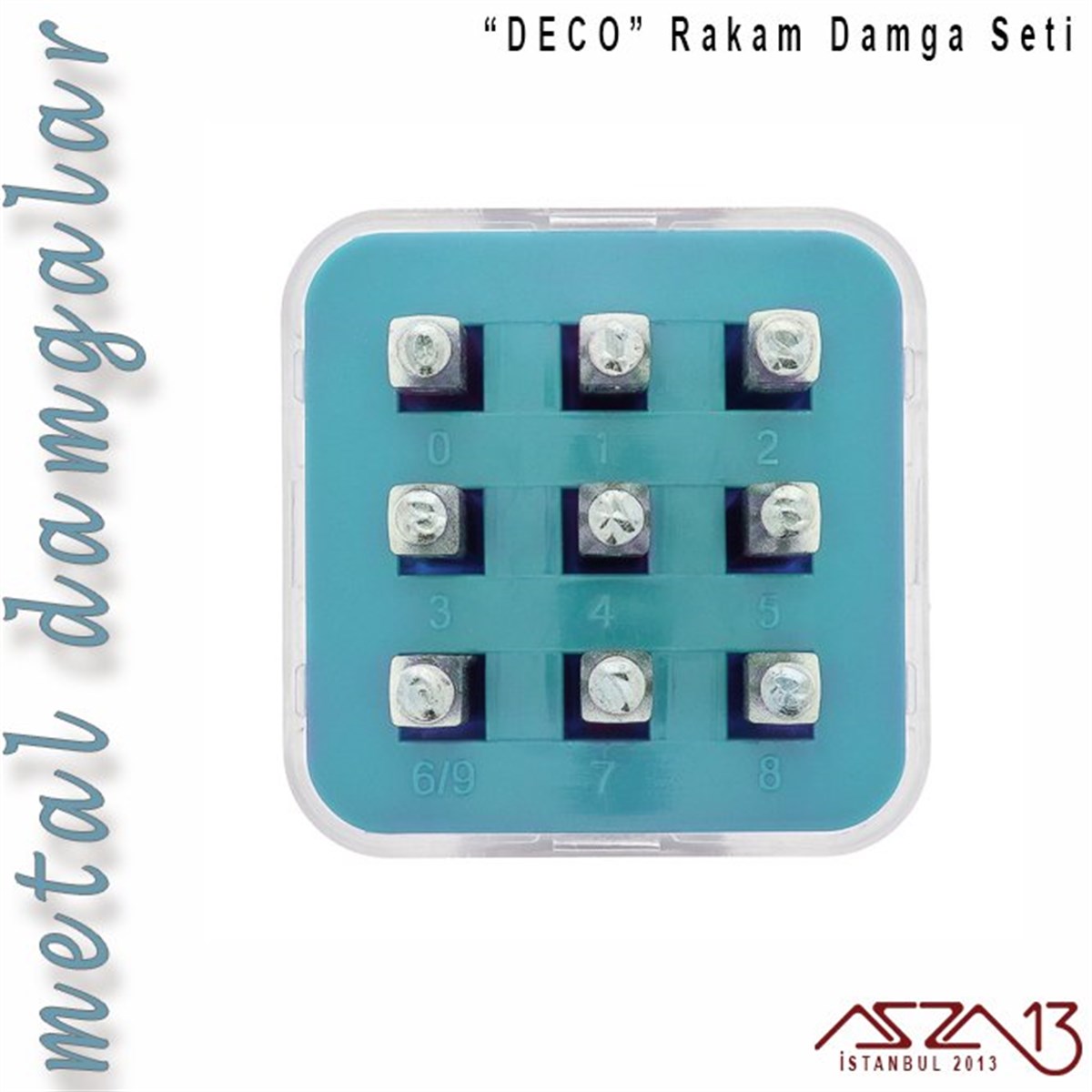 Deco Font Rakam Damga Seti, 3 mm