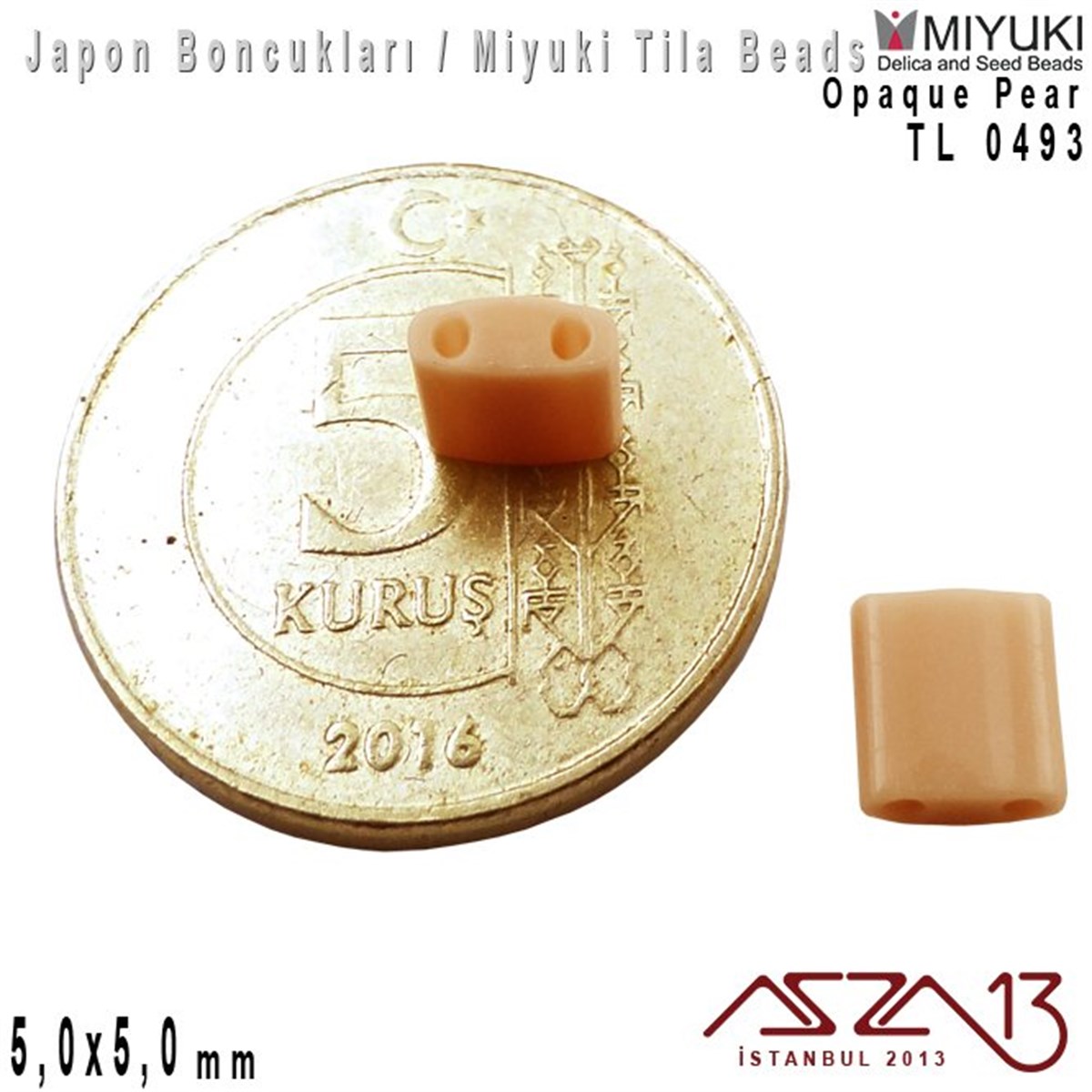 Tila Boncuk - Opaque Pear - TL0493 / 24 Adet
