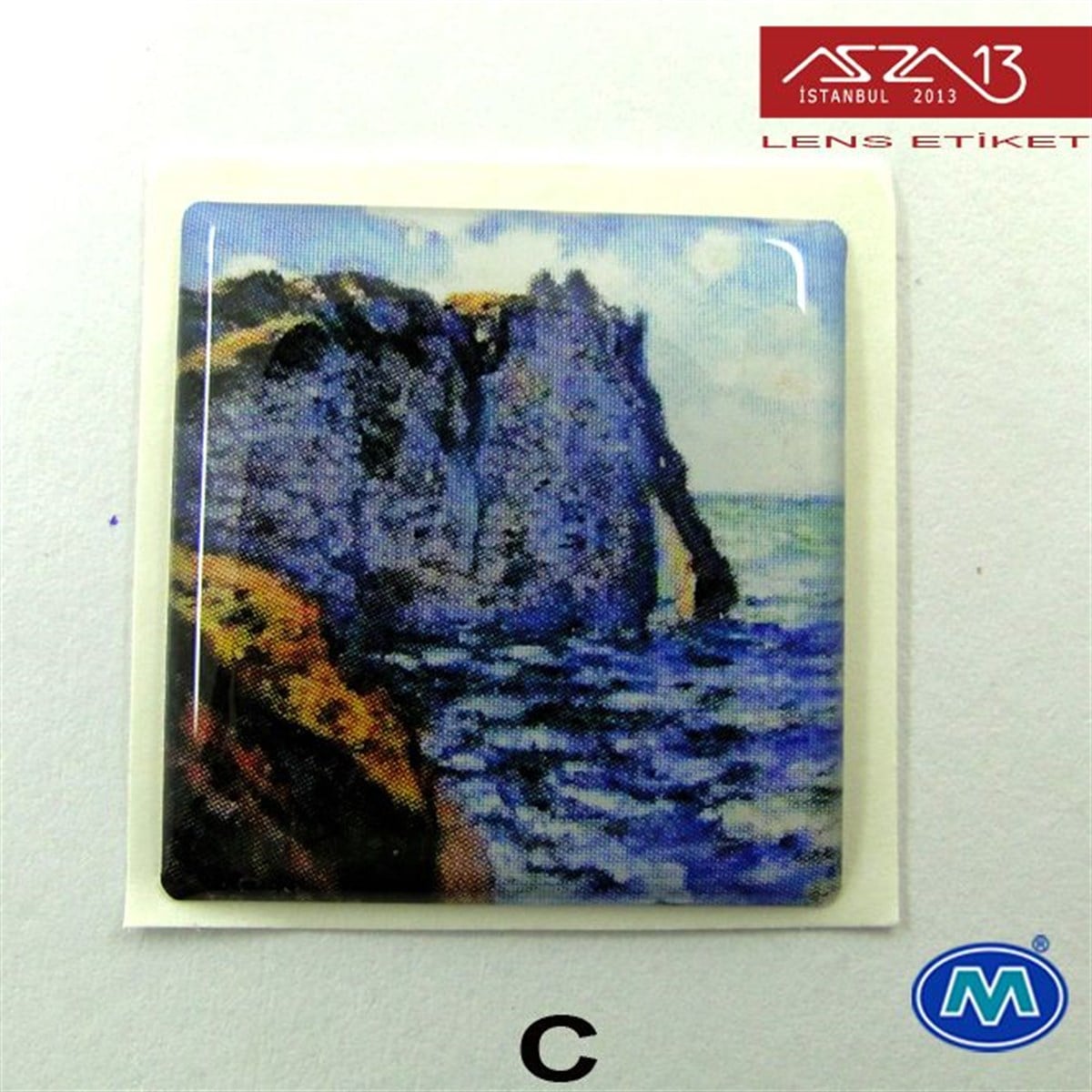 Kendinden Yapışkanlı 26x26 mm Kare Epoxy Etiket (Modes) / Paket İçeriği 2 Adet