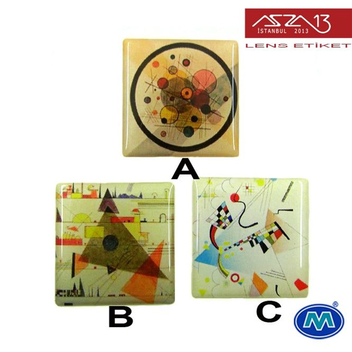 Kendinden Yapışkanlı 26x26 mm Kare Epoxy Etiket (Modes) / Paket İçeriği 2 Adet