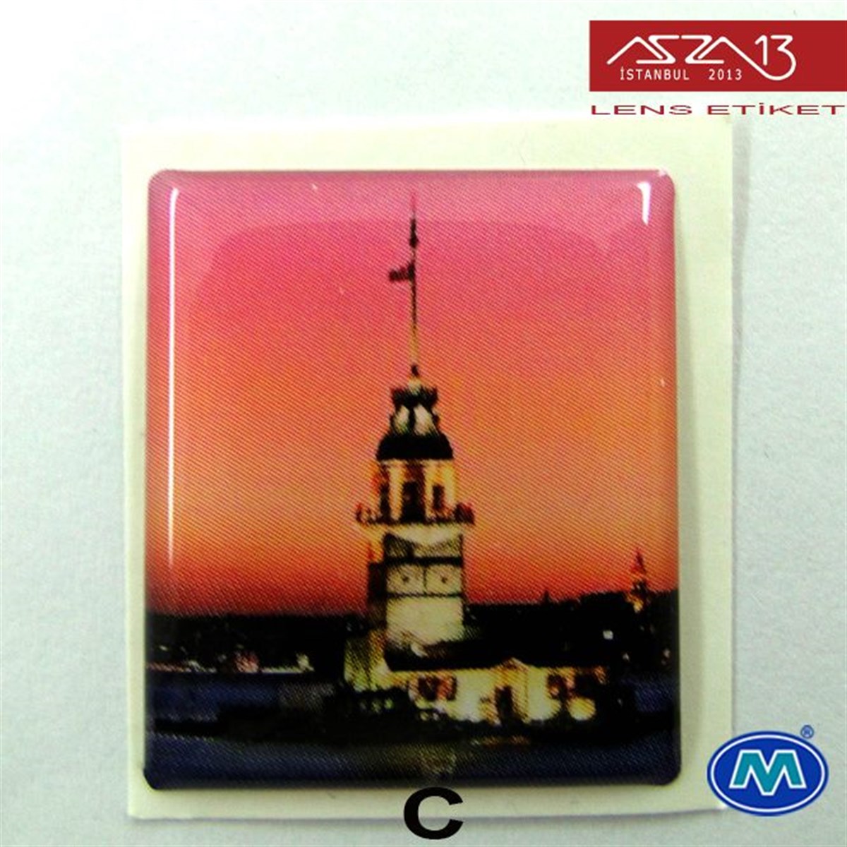 Kendinden Yapışkanlı 26x26 mm Kare Epoxy Etiket (Modes) / Paket İçeriği 2 Adet